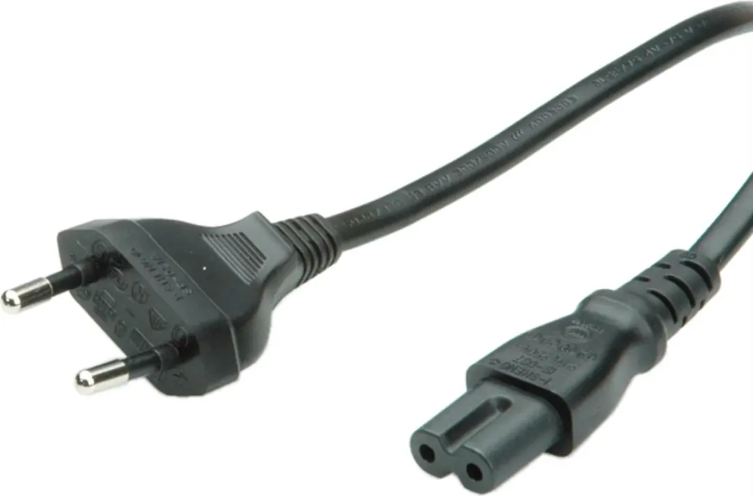 Value Euro stroomkabel C7 2-polig 3m - Zwart