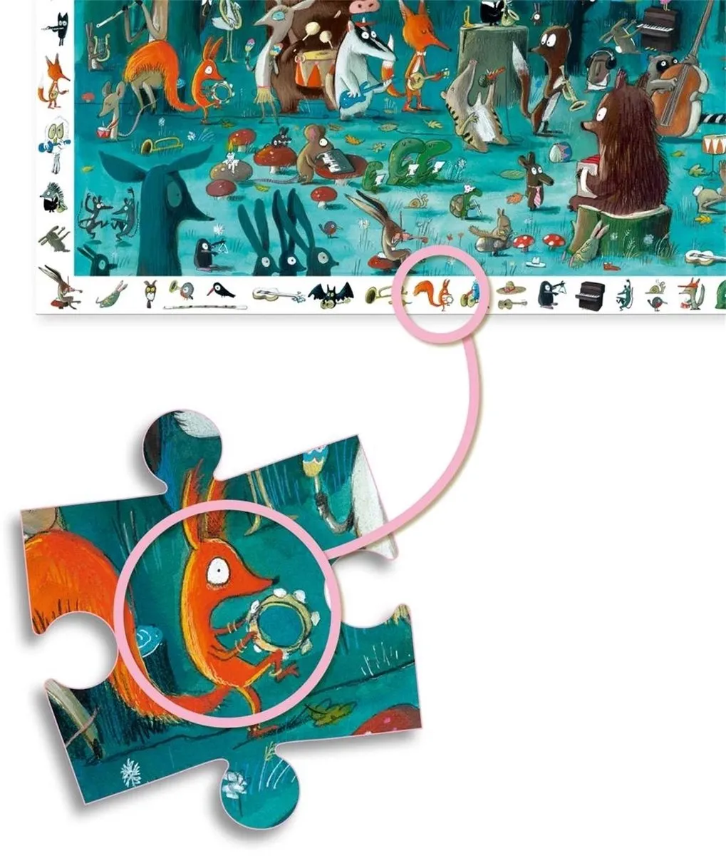 Djeco Observatiepuzzel The Orchestra DJ07588 - Multicolor
