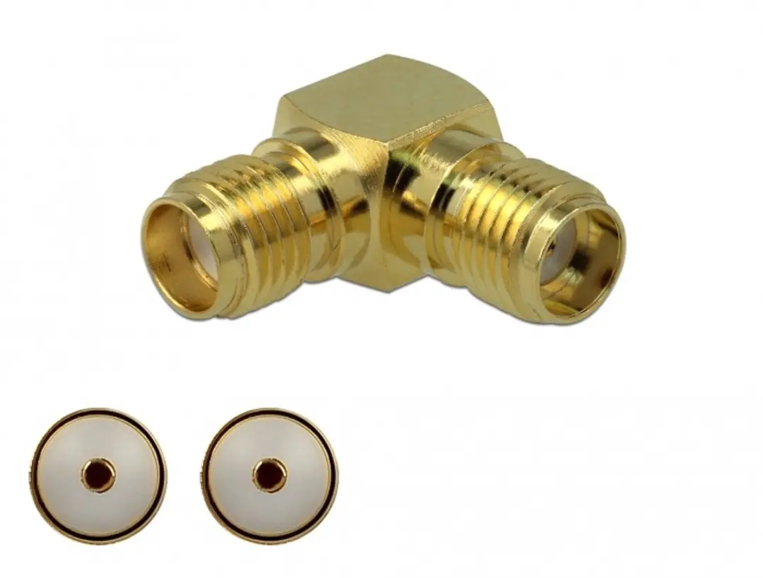 Delock SMA Jack naar SMA Jack 90° Adapter 3 GHz