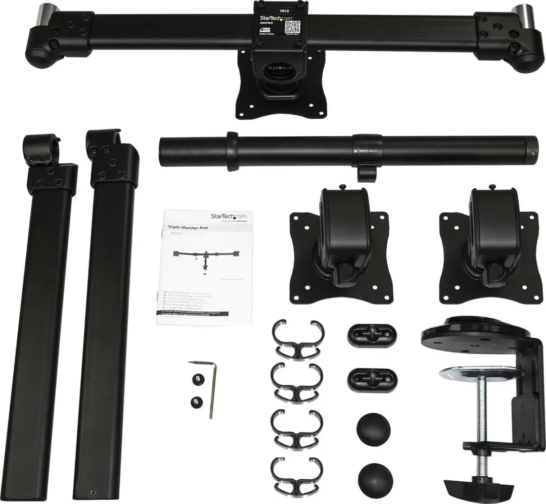 Startech ARMTRIO Triple Monitorbeugel - 3 Schermen - VESA 75/100mm - Zwart