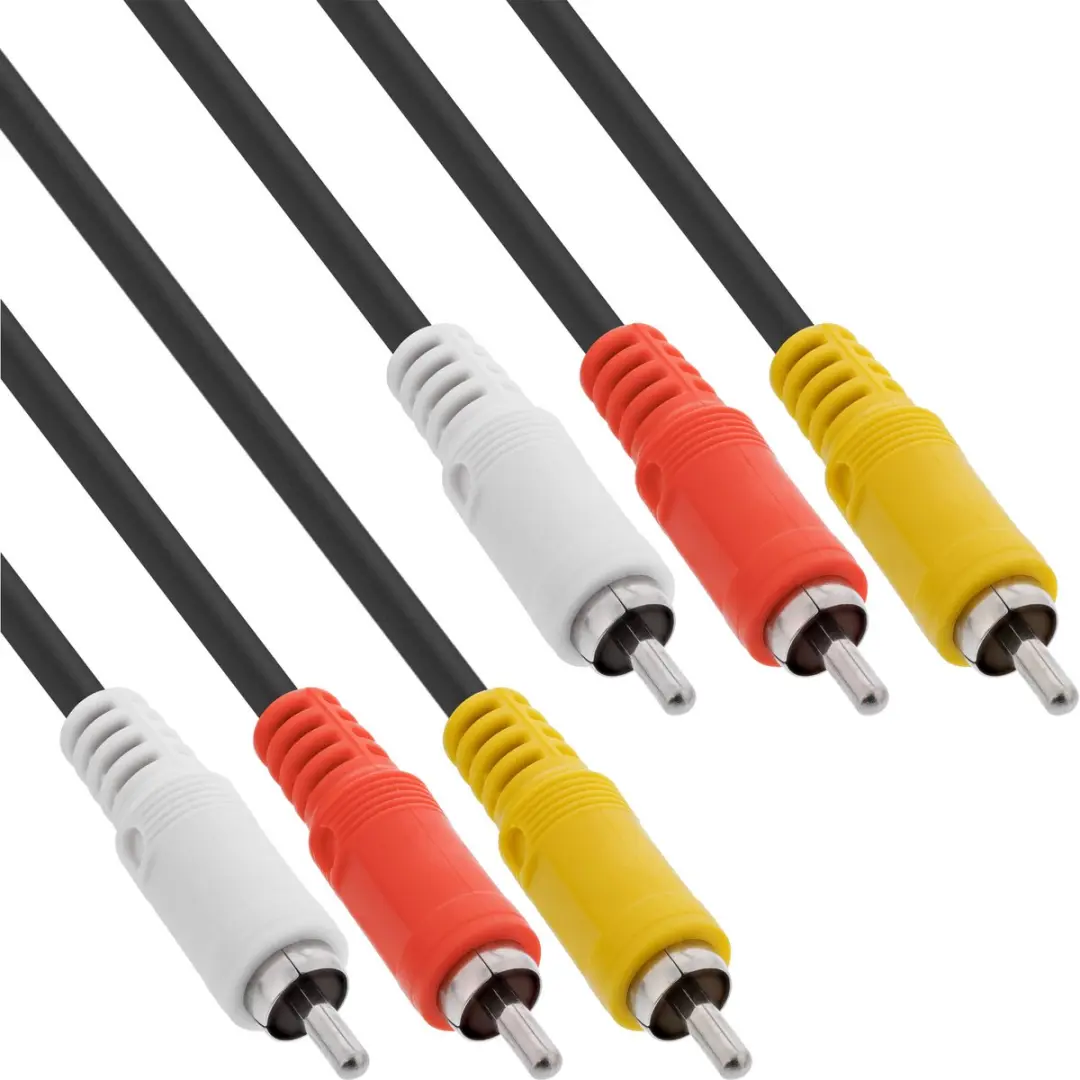 InLine Tulp Composiet Audio Video Kabel 0,5m - Zwart
