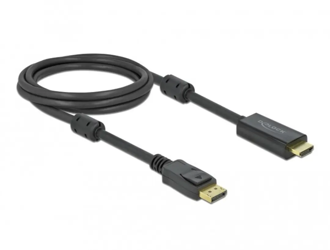 Delock DisplayPort - HDMI Kabel 4K 60Hz 2m - Zwart