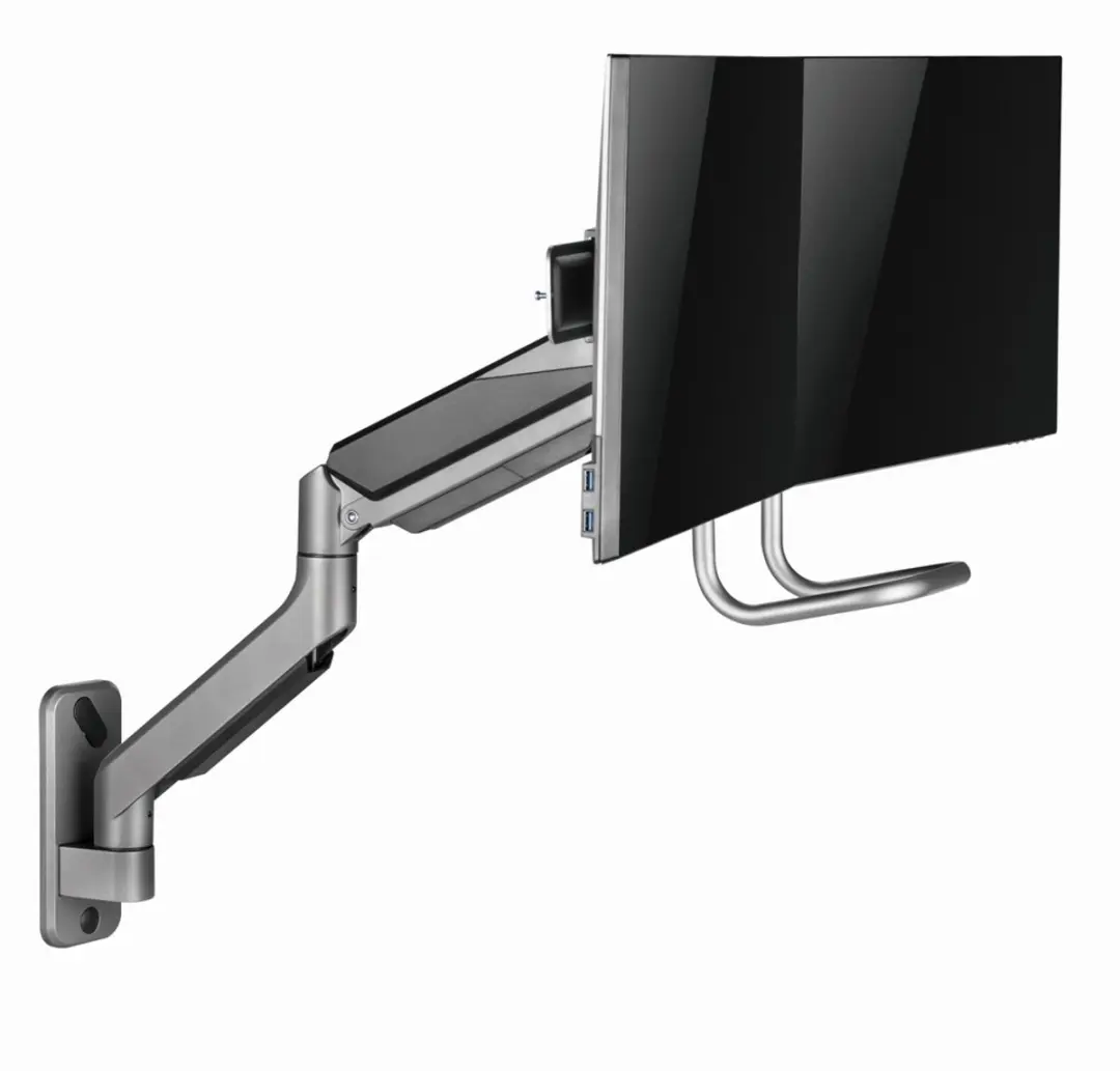 Gembird Monitorarm Gasveer 2 Monitoren MA-WA2-02 - Zwart