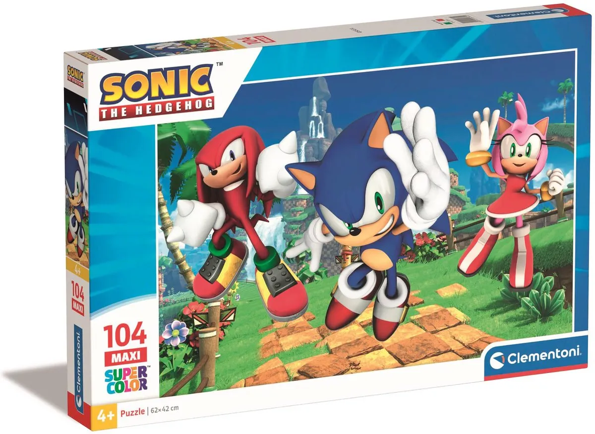 Clementoni Sonic Puzzel 104 Stuks - Multicolor