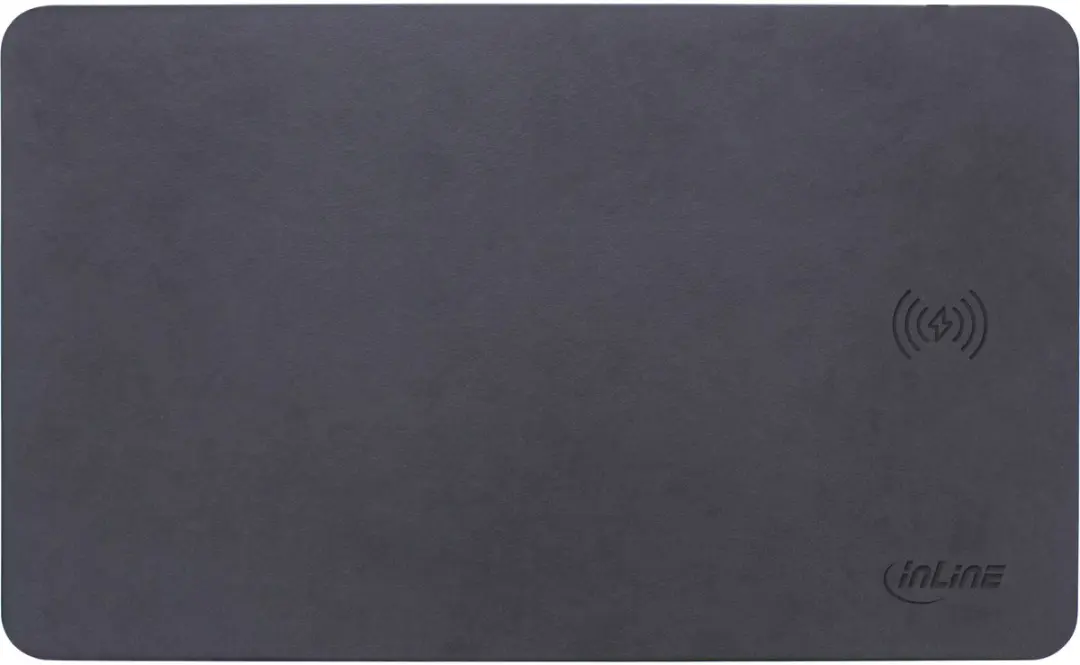 InLine Mousepad Draadloos Opladen 370x225mm - Zwart