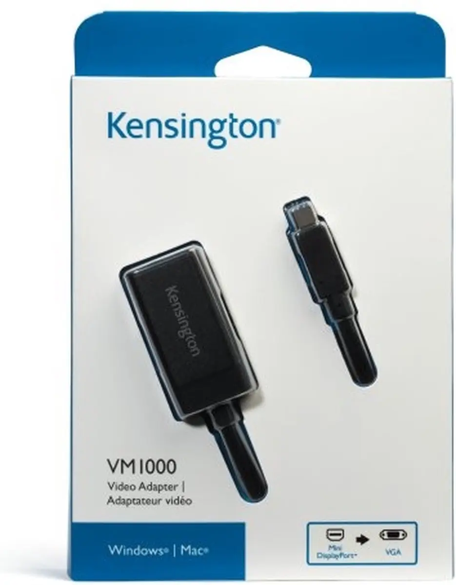 Kensington VM1000 Video Adapter Mini DisplayPort naar VGA - 1920x1200 - Zwart