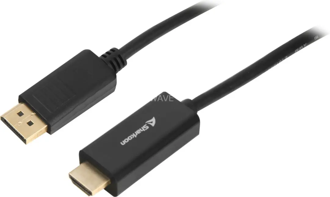 Sharkoon HDMI naar DisplayPort Kabel 4K - 1m - Zwart