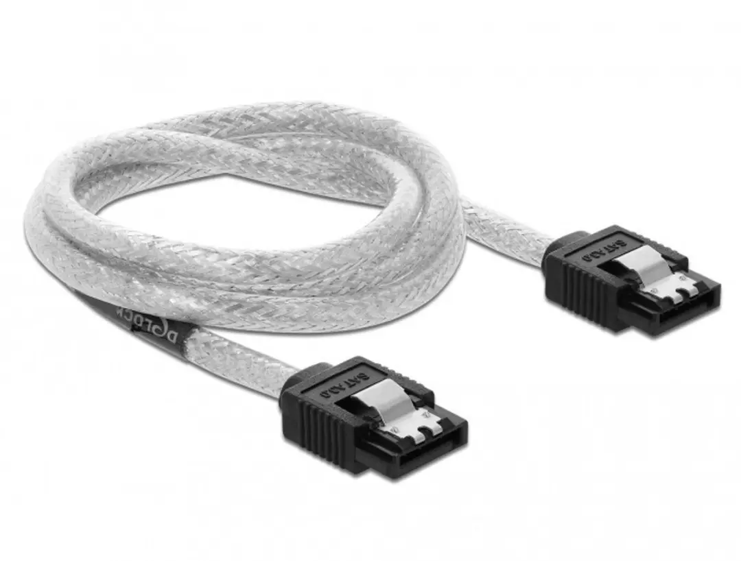 Delock SATA 6Gb/s Kabel 70cm - Transparant
