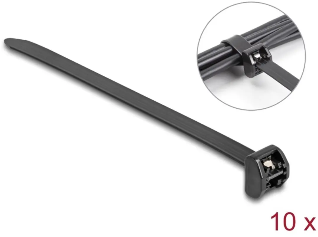 Delock Kabelbinders met metalen lip 406x12,7mm