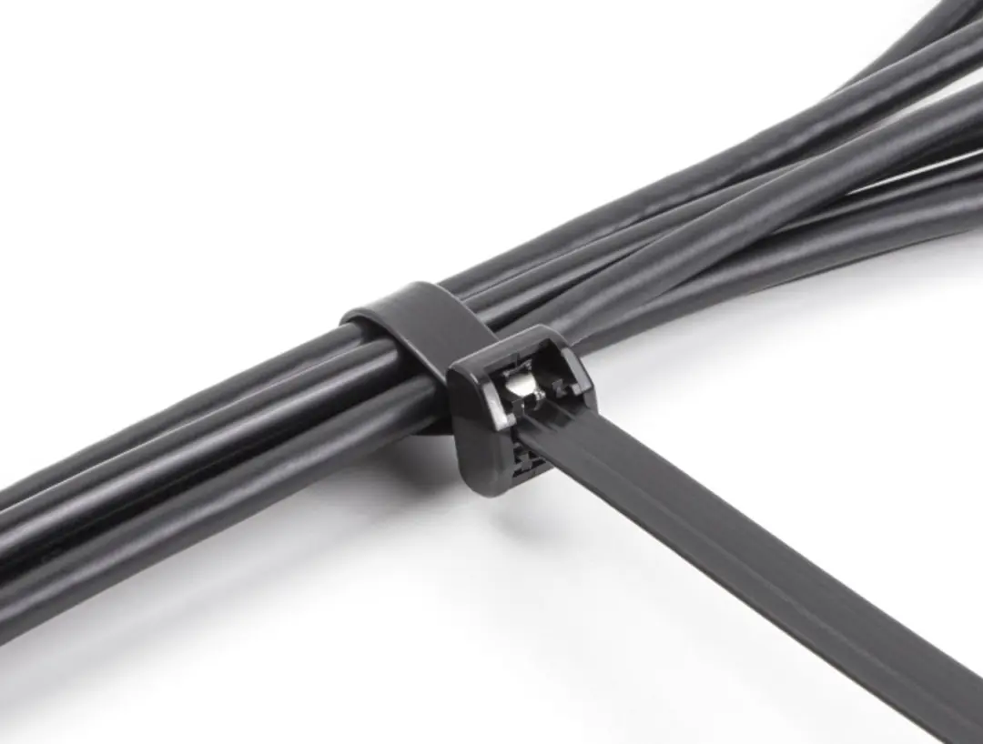 Delock Kabelbinders met metalen lip 406x12,7mm - 10 Stuks - Zwart
