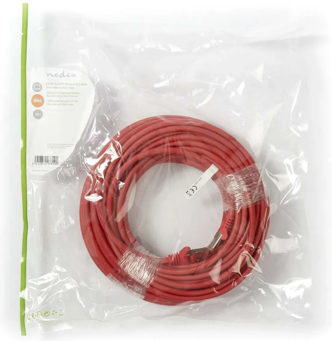 Nedis CAT6 Netwerkkabel RJ45 Male 20m - Rood