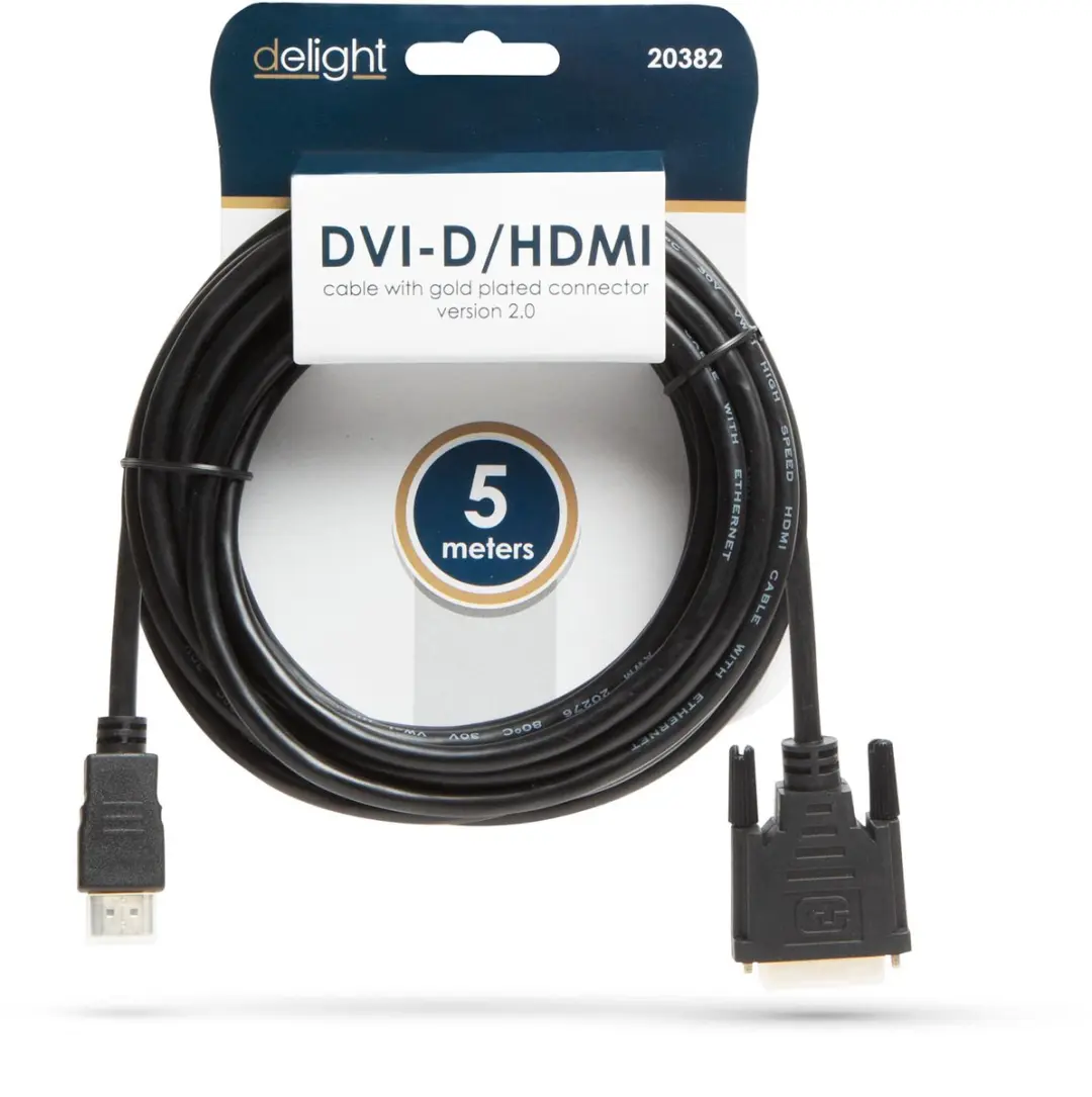 Delight DVI-D naar HDMI Kabel 5m