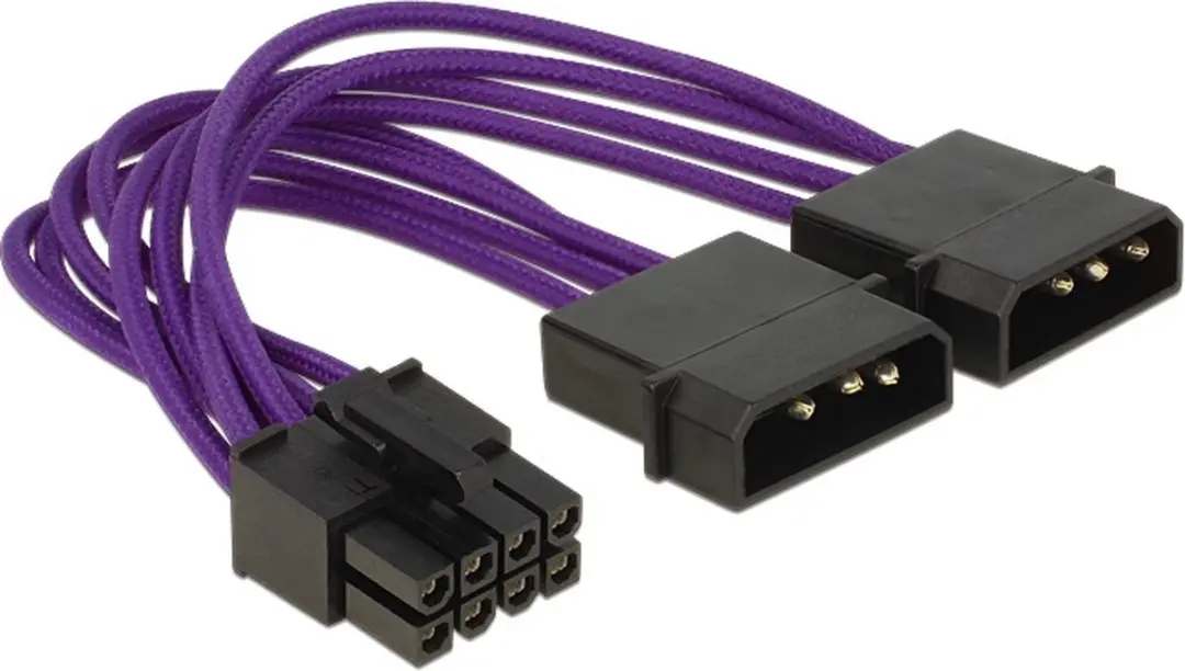 Delock 83703 Voedingskabel 2x Molex EPS12V 8-pins