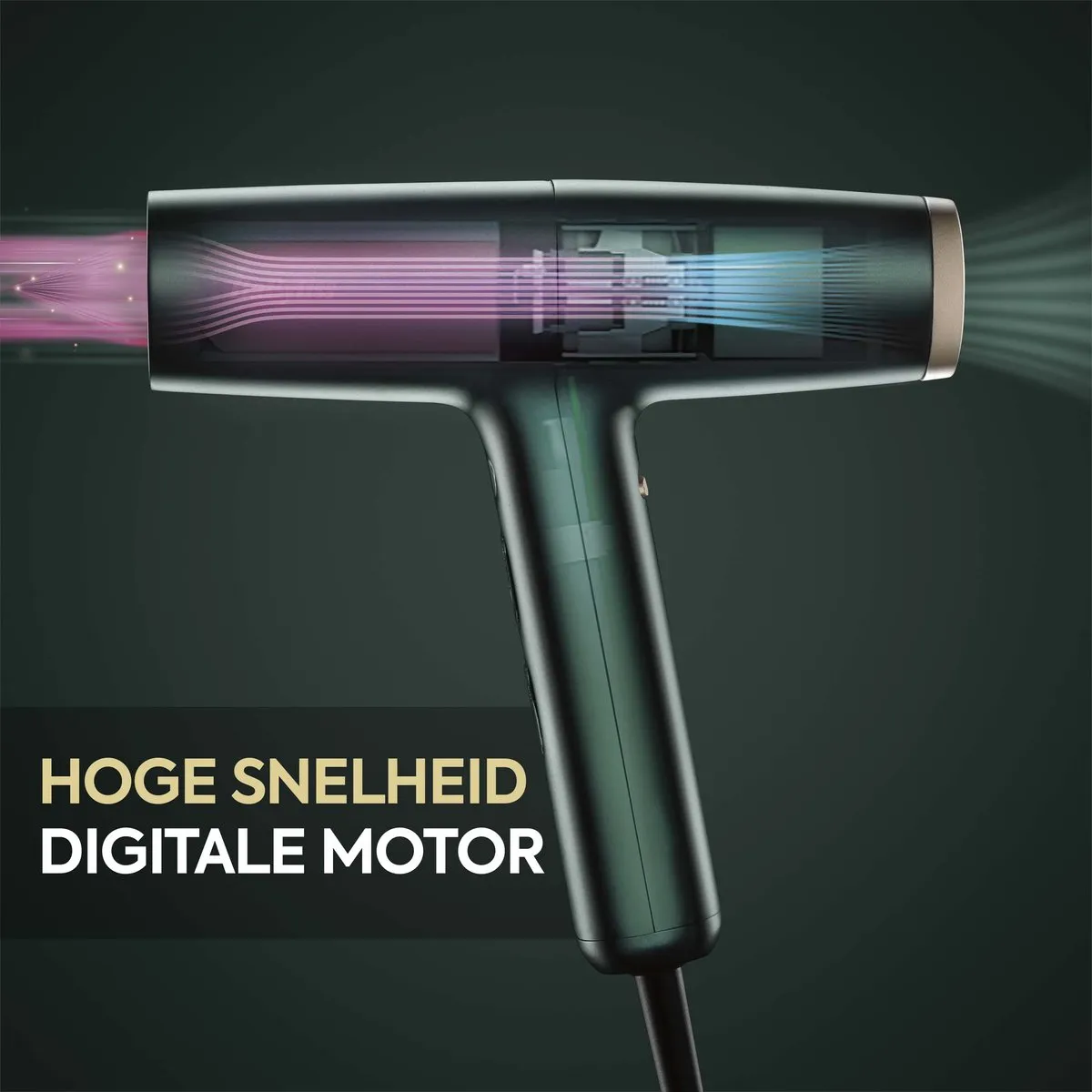Babyliss Air Power Pro D6555DE Föhn - 1700W - 3 standen - Donkergroen