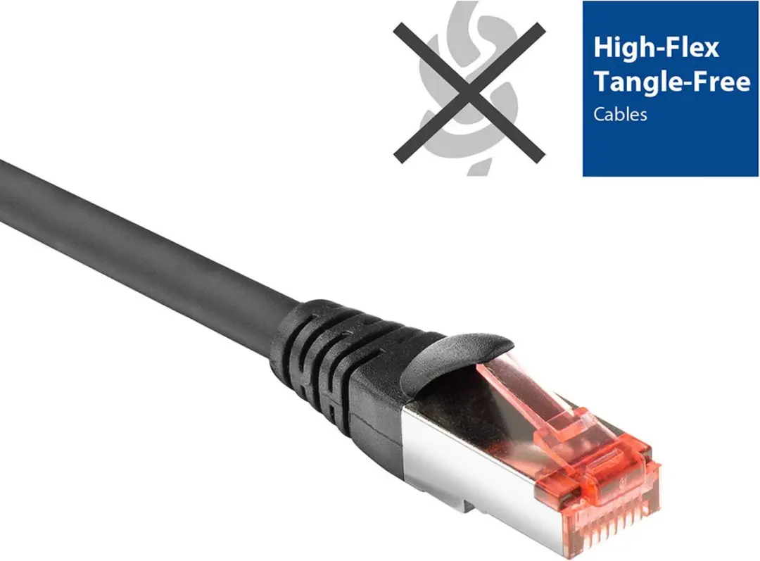 ACT FB5015 Patchkabel CAT6A 15m - Zwart