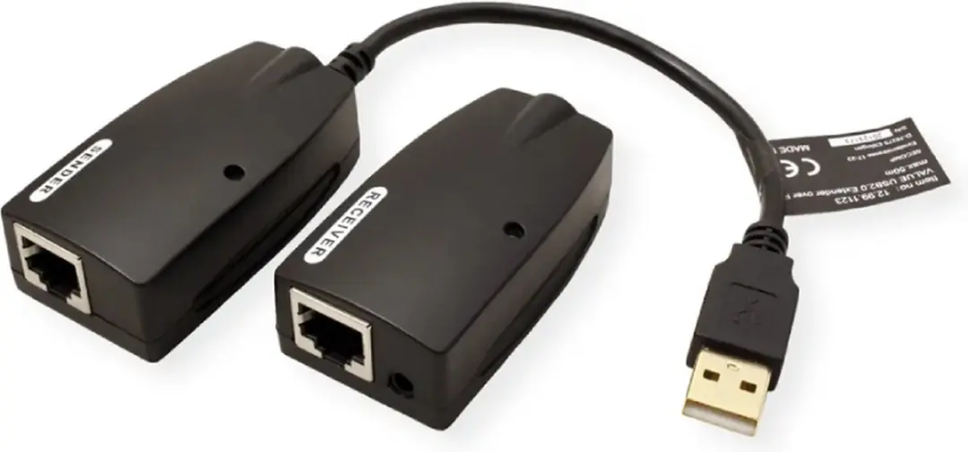 Value USB 2.0 Verlenging RJ45 - 50m - 2 Stuks