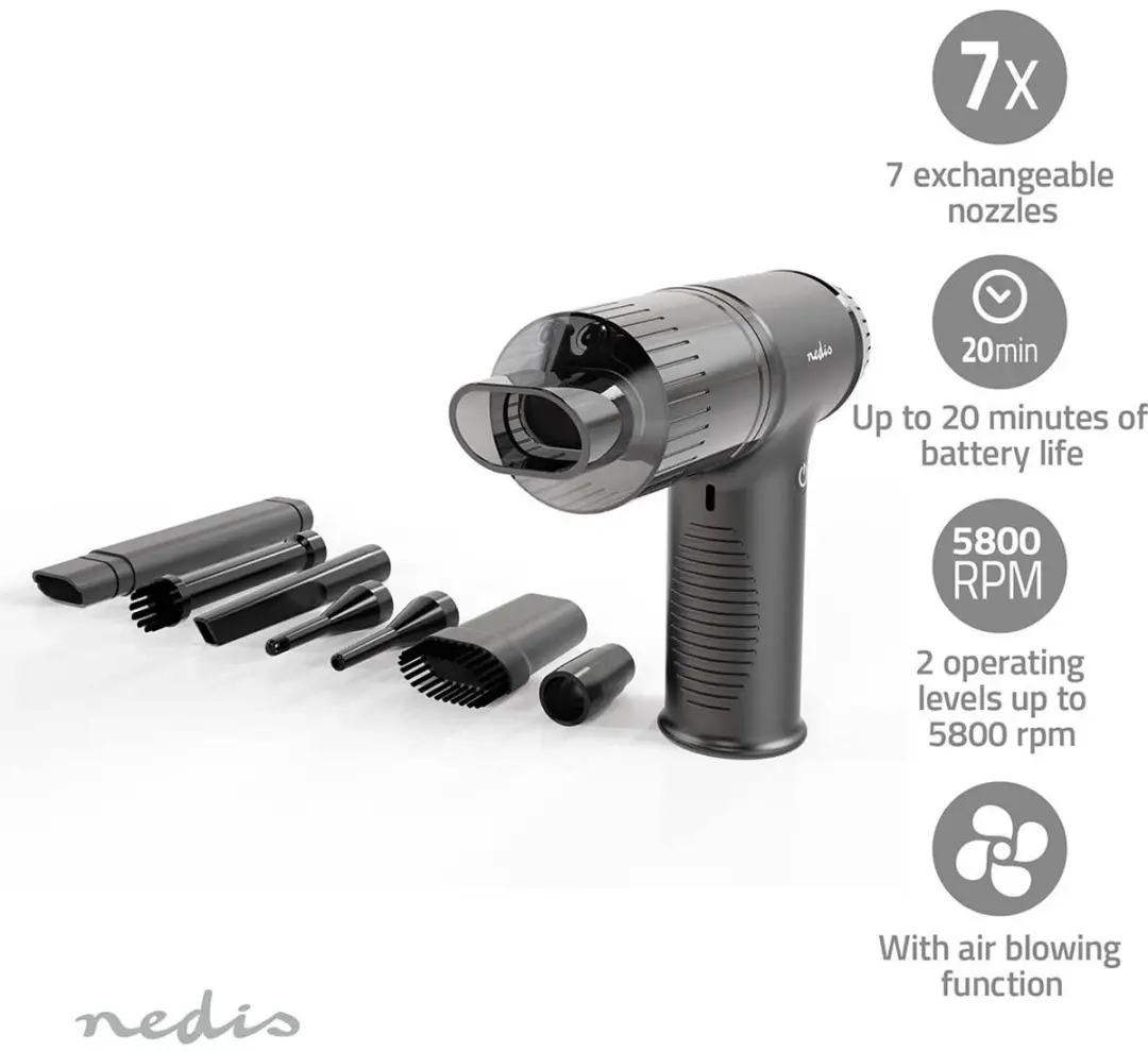 Nedis Airduster VCHHR100BK Kruimeldief