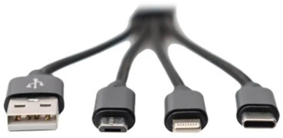 Digitus DB-300160-002-S Laadkabel - USB-A naar Lightning 0,15m - Zwart