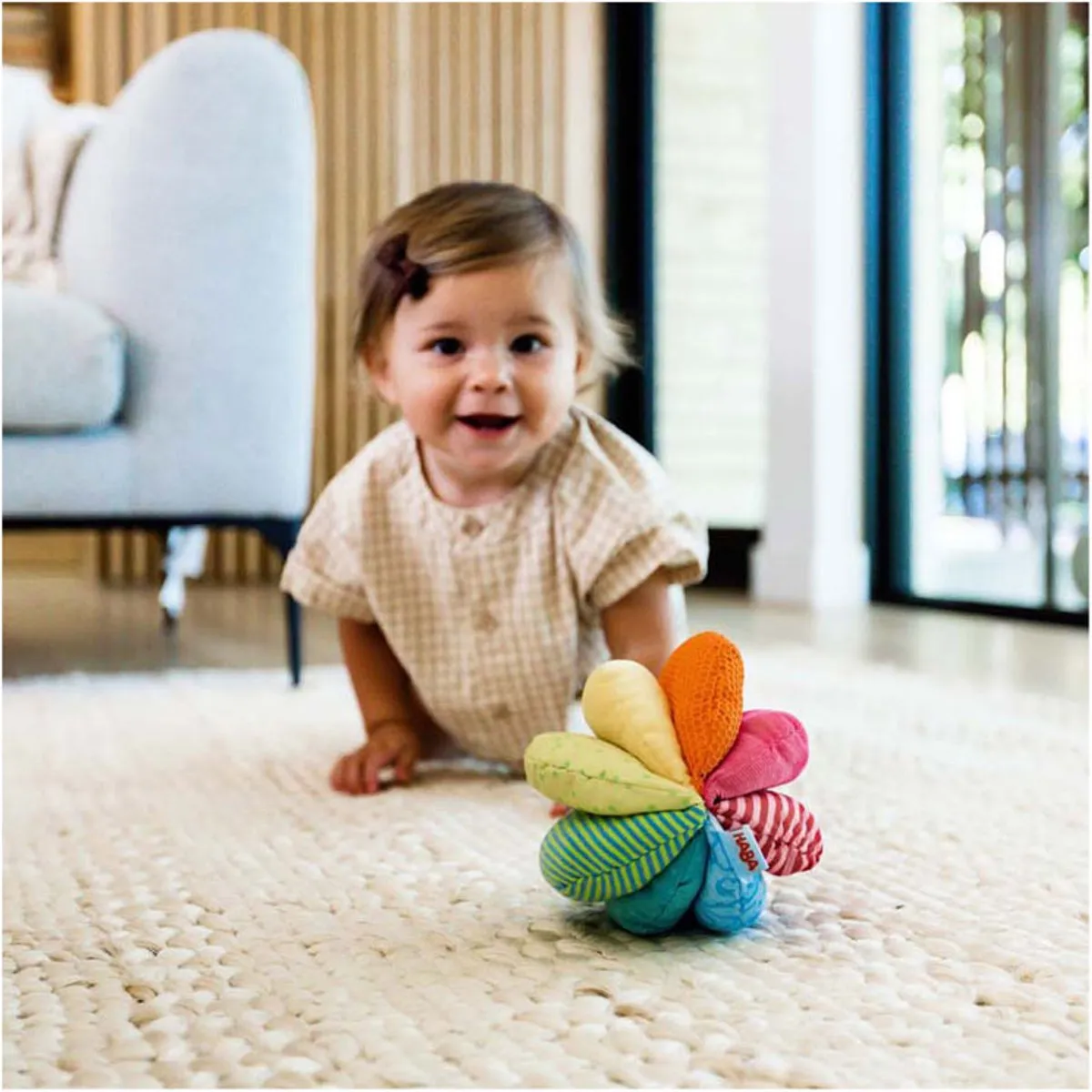 Haba Stoffen Bal Regenboog - Multicolor - afbeelding 6 van 6