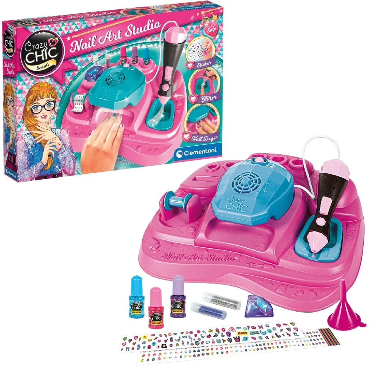 Clementoni Crazy Chic Nagelstudio - Multicolor