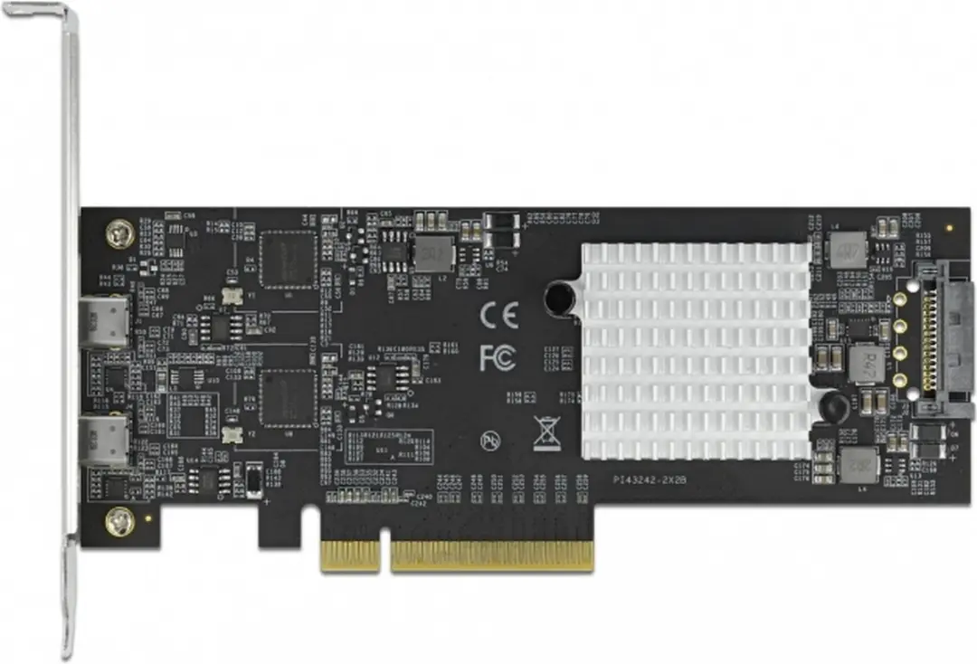 Delock PCIe Kaart 2x USB 3.2 Gen 2x2 Type-C - 20 Gbps