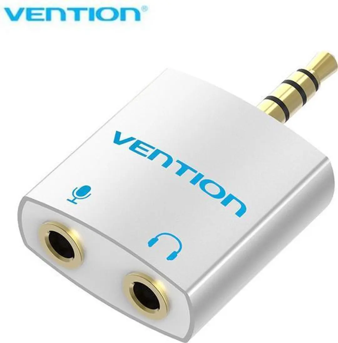 Vention AUX Splitter 2x3.5mm - Zilver