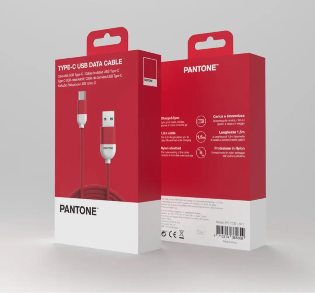 Celly USB A naar USB C Kabel 1,5m - Rood