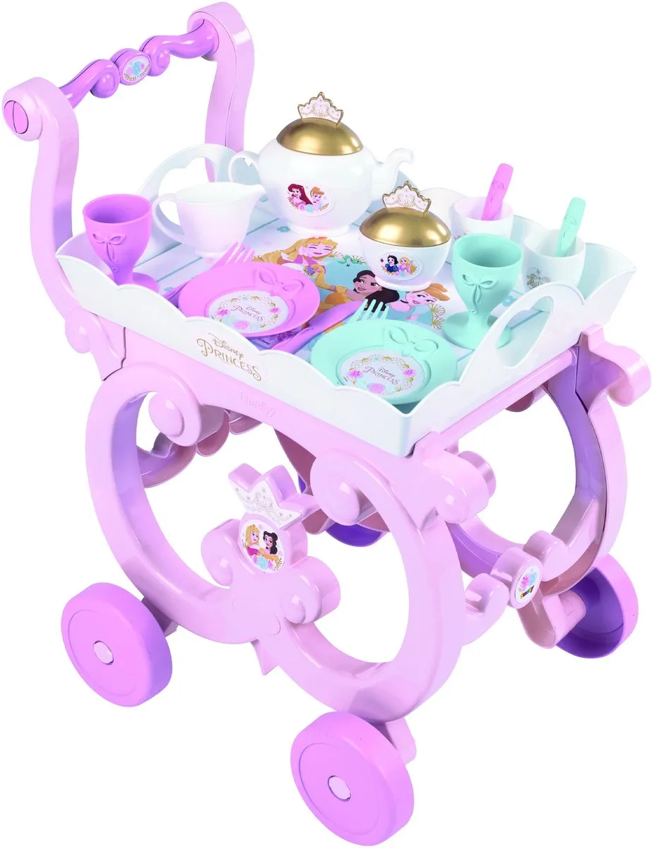 Smoby Disney Prinses Theeset met Trolley - 17-delig - Multi