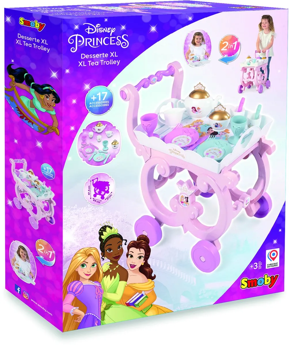 Smoby Disney Prinses Theeset met Trolley - 17-delig - Multi