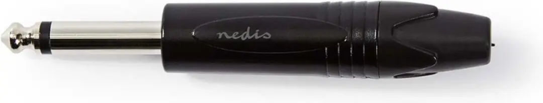 Nedis 6,35mm Audioconnector - Recht - Male - Zwart