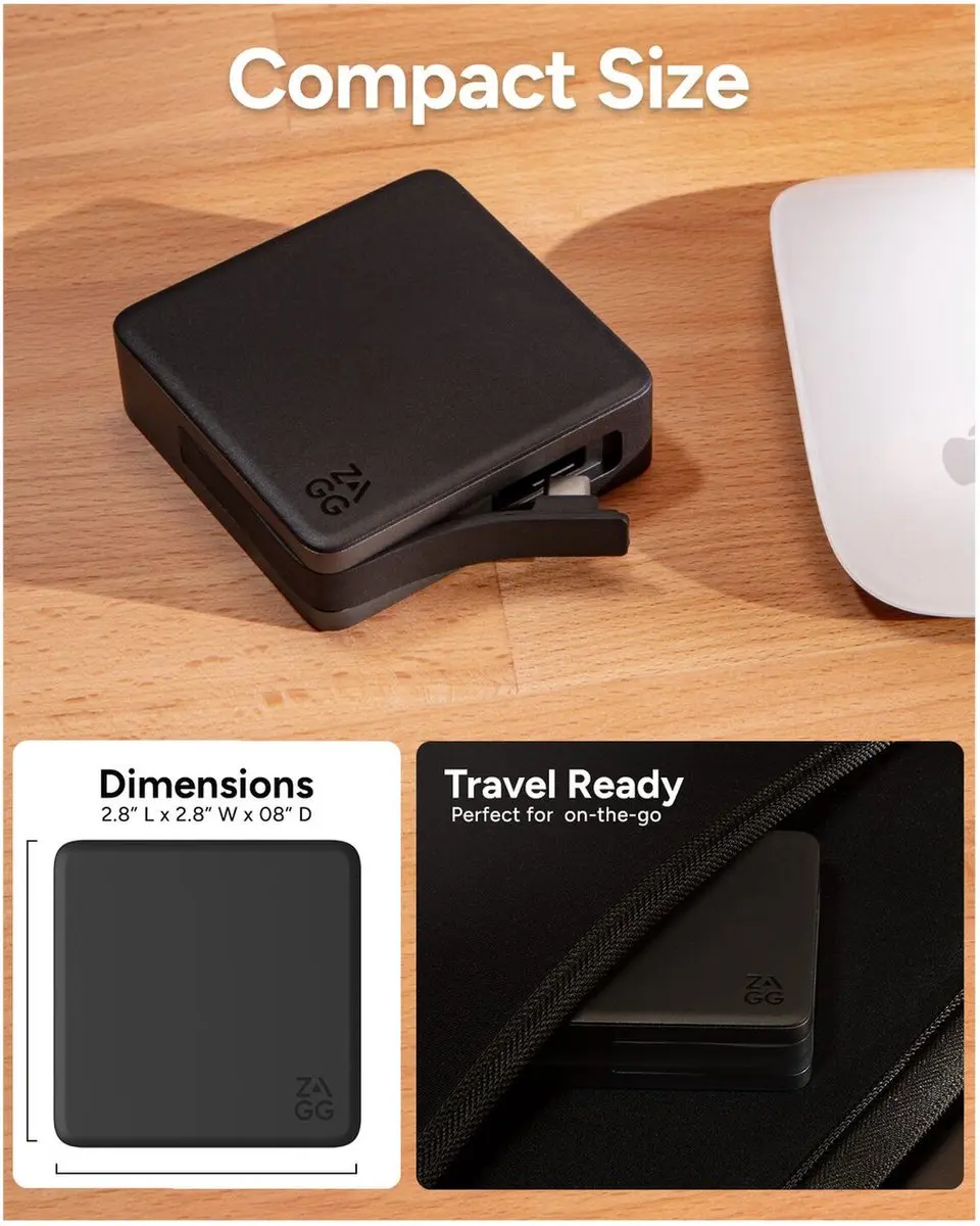 ZAGG 4-in-1 USB-C Hub 109816213 - 100W PD - 4K HDMI - Zwart - afbeelding 6 van 6