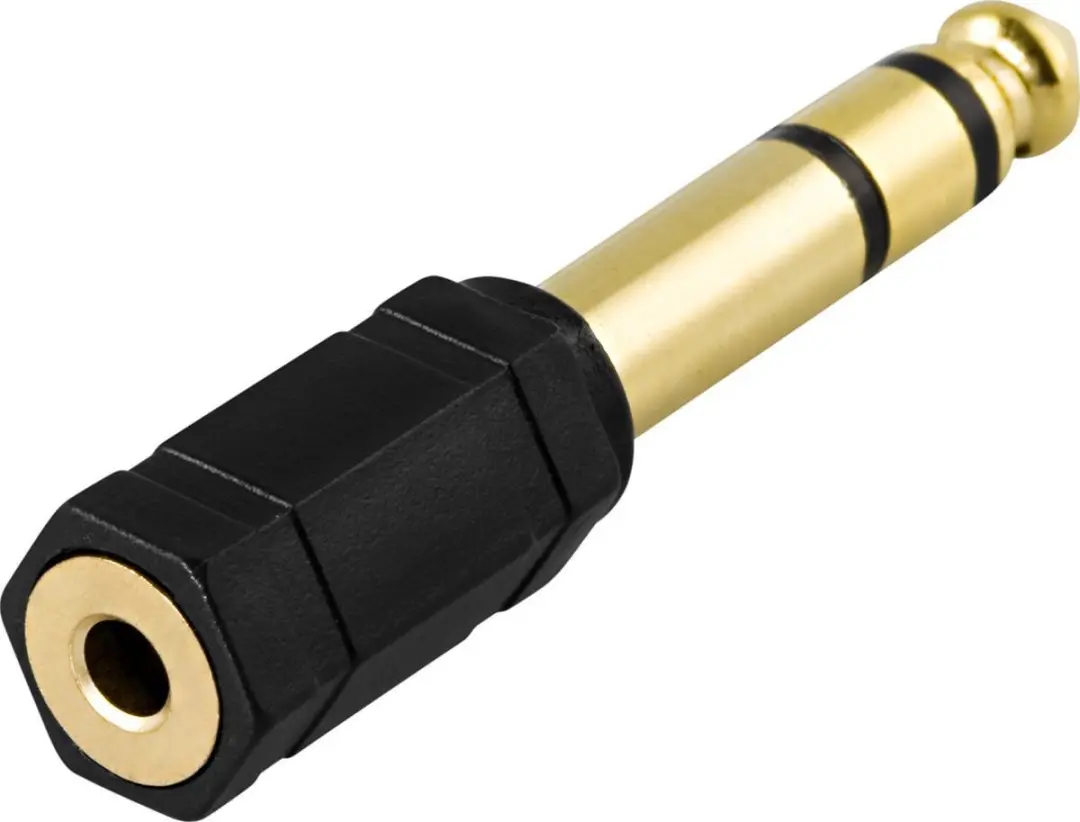 Deltaco AD-1 Kabeladapter 6.3mm naar 3.5mm - Zwart