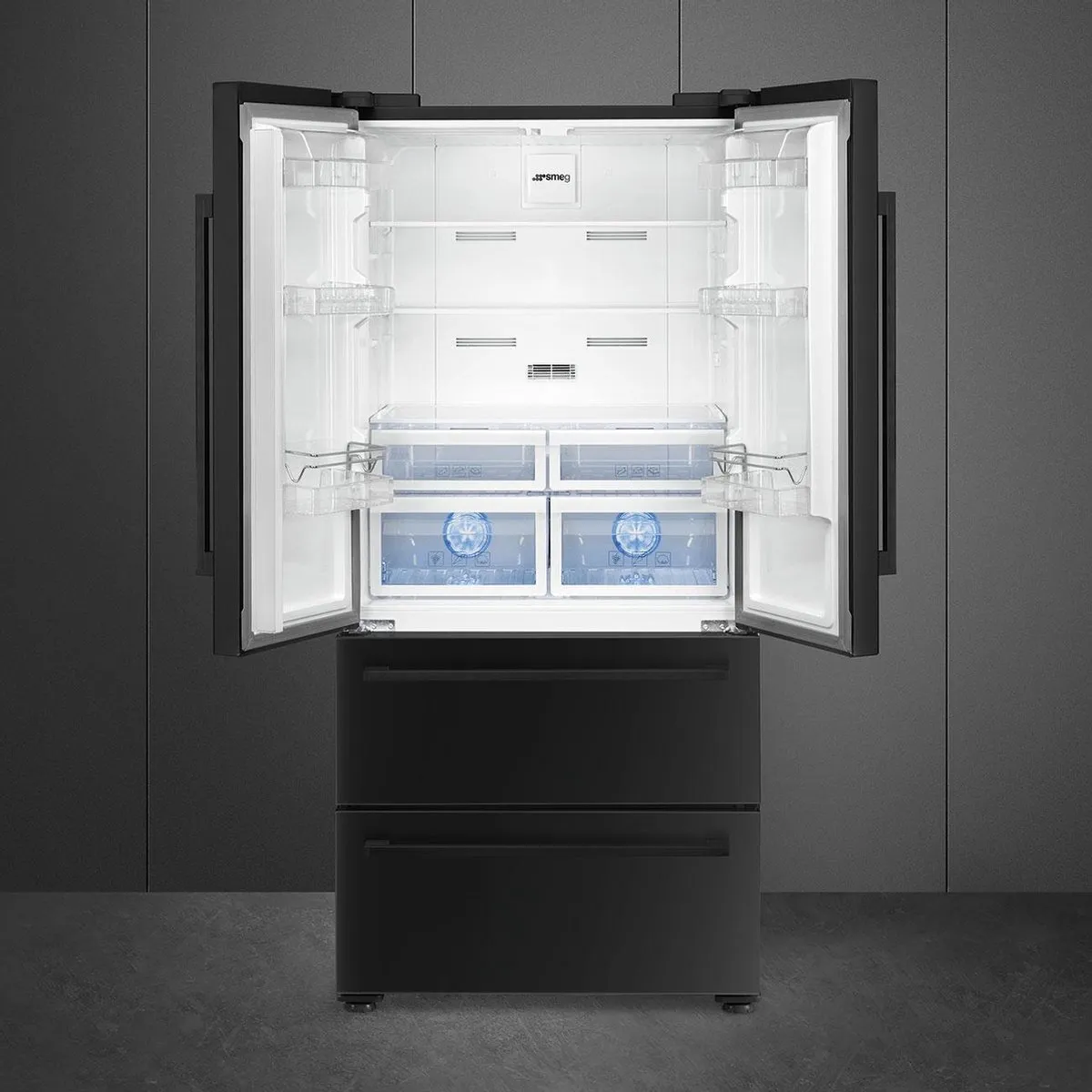 Smeg FQ55FNDF Amerikaanse Koelkast Vrijstaand - 605L - Zwart