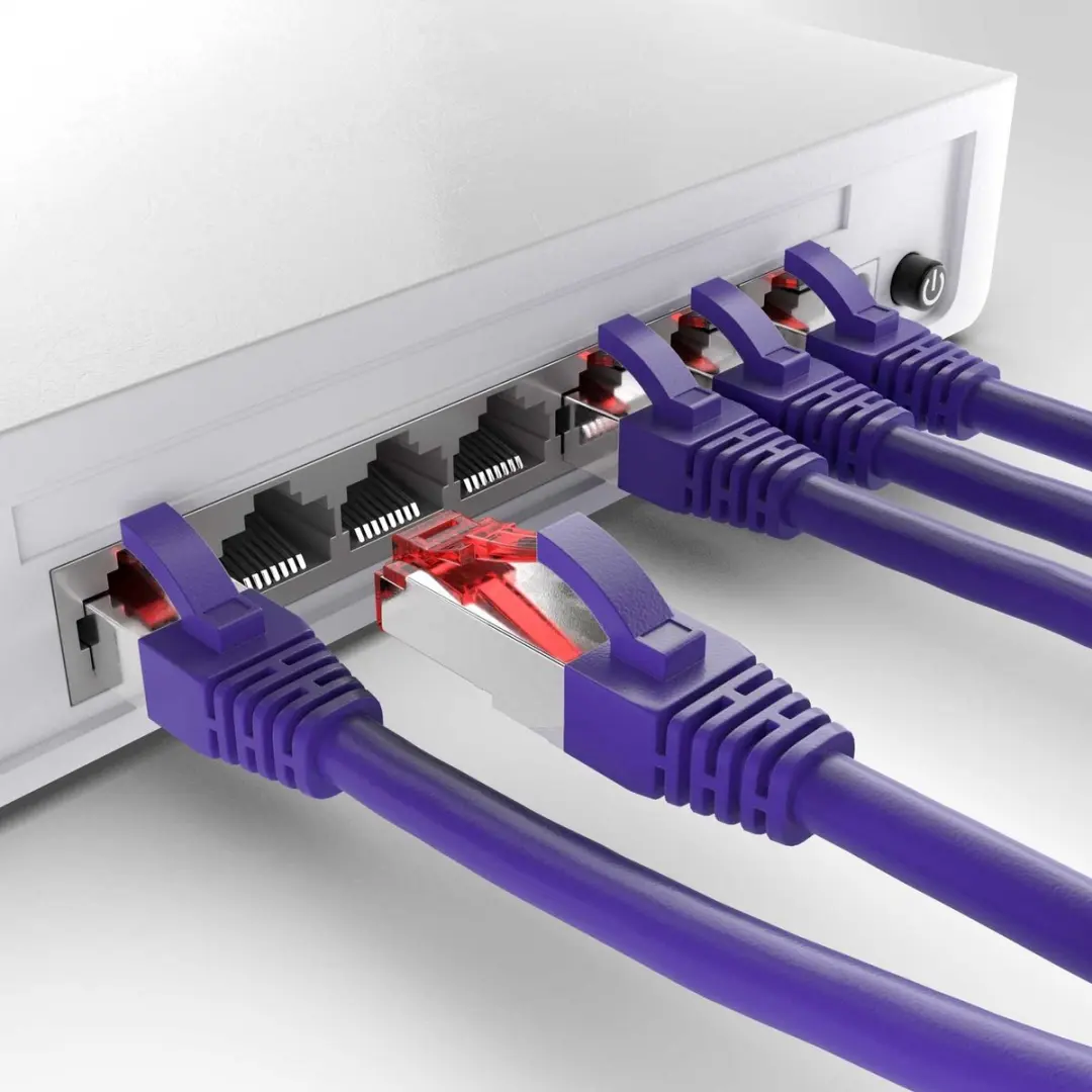 Goobay Wentronic 93342 Cat 6 UTP-kabel 0,25m - Paars