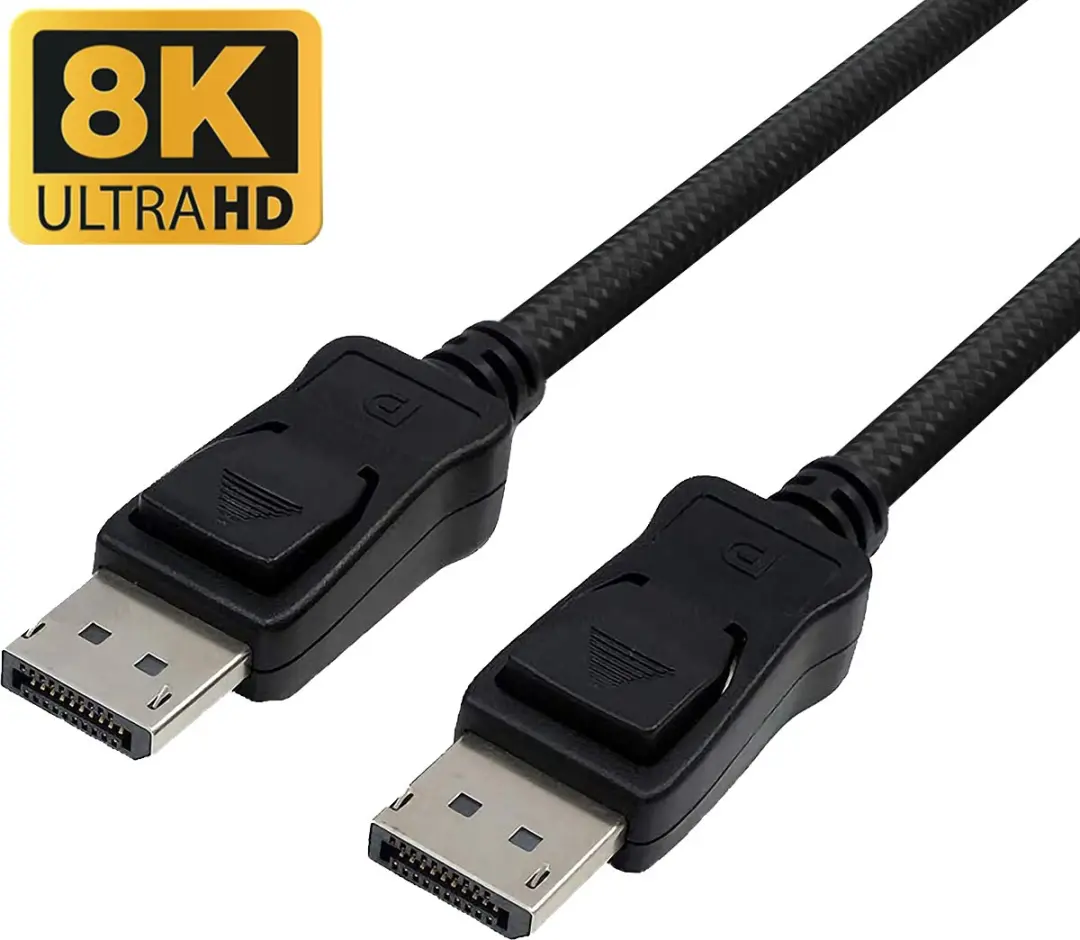 NÖRDIC DPDP-N2005 Gevlochten DisplayPort Kabel 1.4