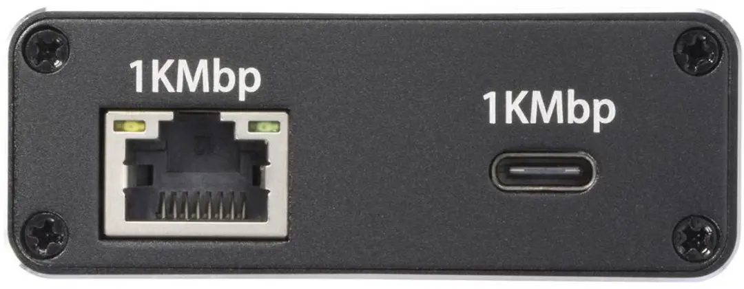 SpeaKa Professional SP-GNS-190 Splitter 1+1 RJ45 USB-C 1Gbps - Zwart