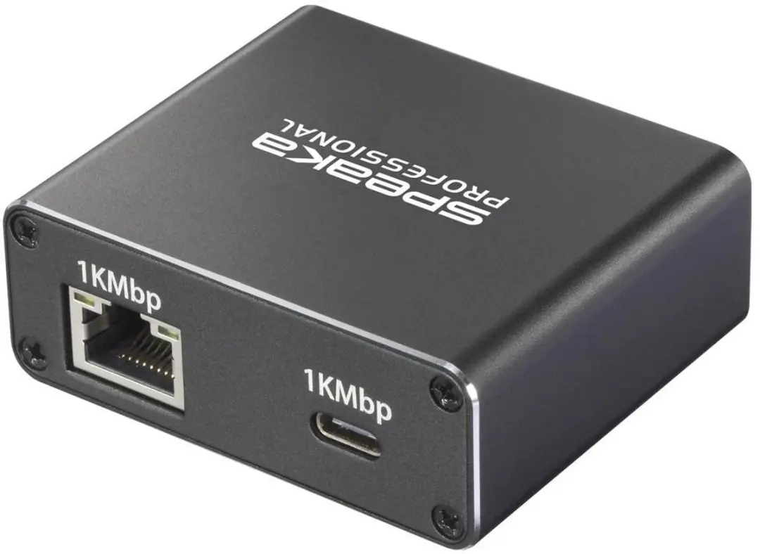SpeaKa Professional SP-GNS-190 Splitter 1+1 RJ45 USB-C 1Gbps