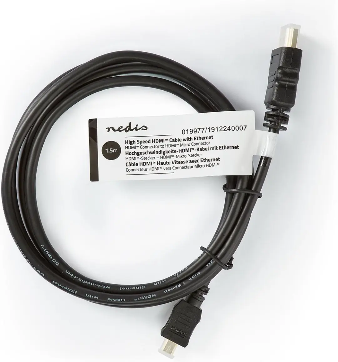 Nedis HDMI-Kabel CVGT34700BK15 4K@30Hz - 1.5m - Zwart