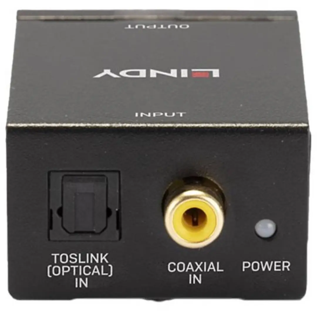 Lindy AV Converter Coaxiaal/Toslink naar RCA - Zwart