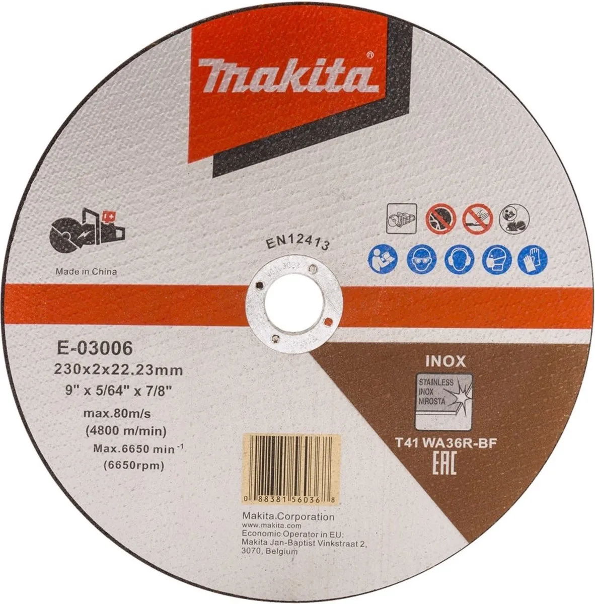 Makita E-03006-25 Doorslijpschijven RVS 230mm