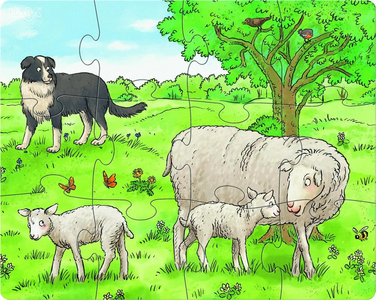 Haba Boerderijdieren Legpuzzel Junior - 3-delig 12/15/18 Stuks
