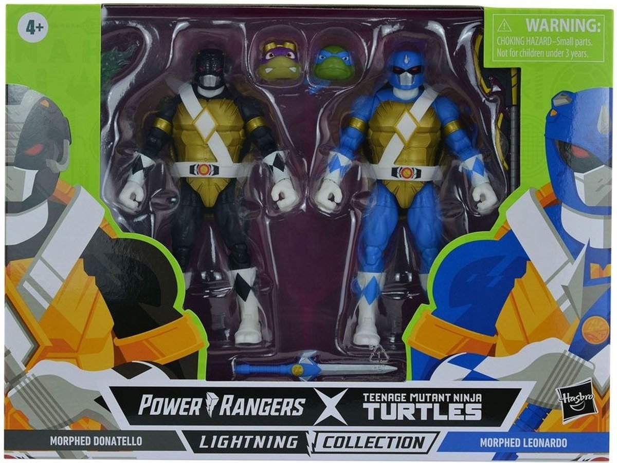 Power Rangers x TMNT Lightning Collection Action Figures 2022 Morphed Donatello & Morphed Leonardo
