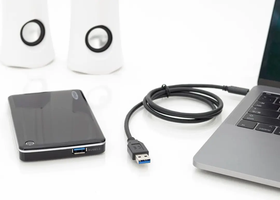 Digitus USB-C naar USB-A 3.1 Gen2 Kabel 10Gbps PD - 1m - Zwart