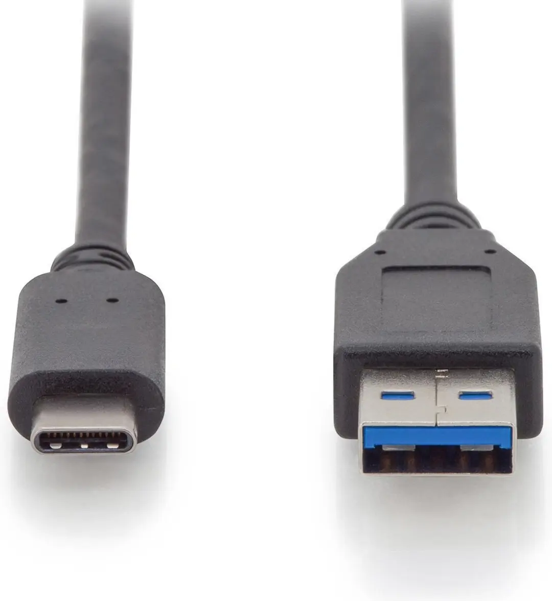 Digitus USB-C naar USB-A 3.1 Gen2 Kabel 10Gbps PD - 1m - Zwart