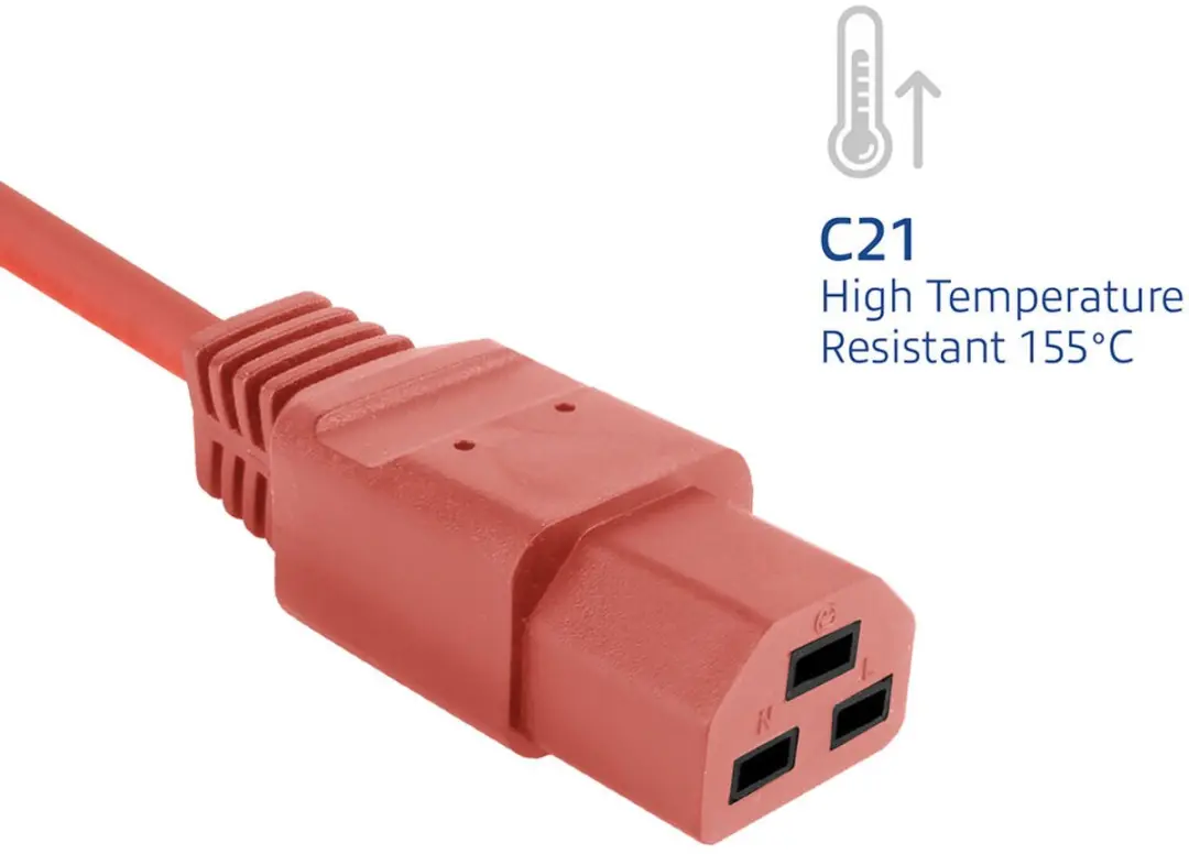 ACT Netsnoer C20-C21 IEC60320 Rood 1,5m