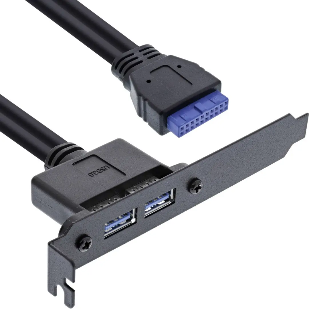 InLine Slot-beugel USB 3.2 Gen.1 A-vrouwelijk 0,5m