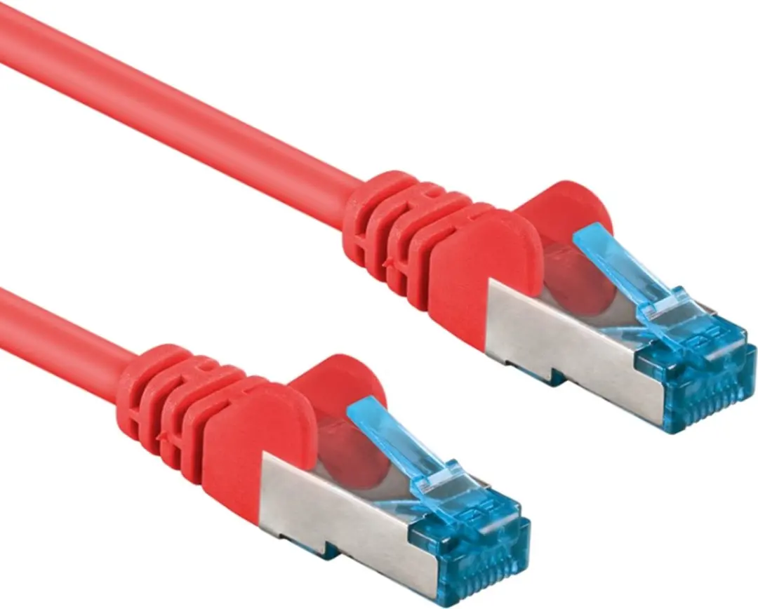 Goobay S/FTP Netwerkkabel CAT6a - Rood - 0,5m