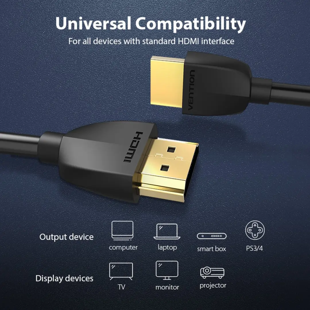 Vention AAIBI HDMI Kabel 3m Type A - Zwart