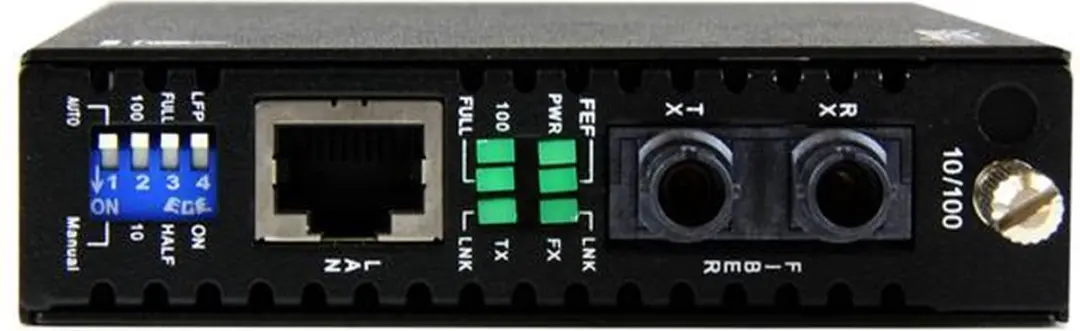 Startech KD07033 Glasvezel Converter 10/100 Mbit - 2 km - Zwart