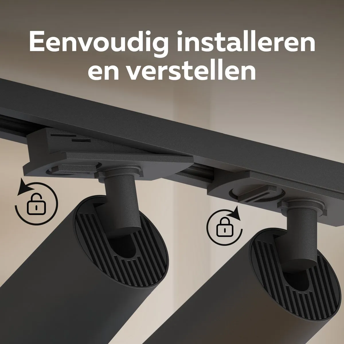 Calex Railverlichting 3m 6 Spots GU10 Zwart